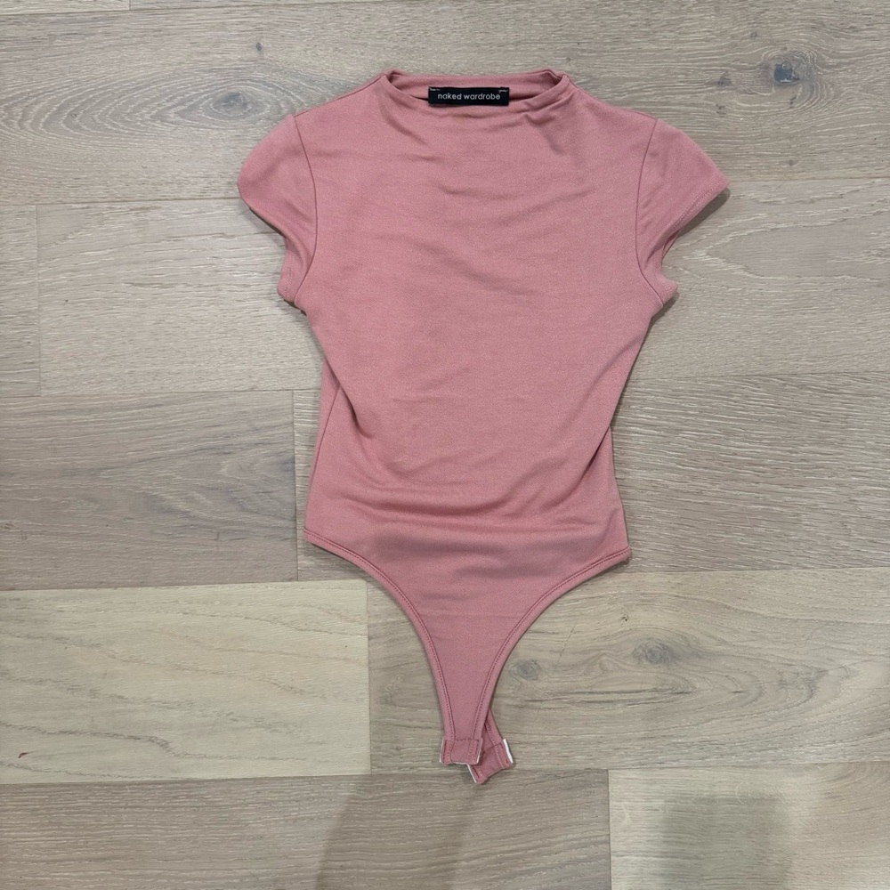 Naked Wardrobe Pink Bodysuit One Piece